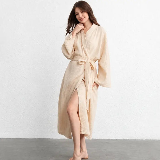 Manufacturer Wholesale Muslin Gauze Bathrobe
