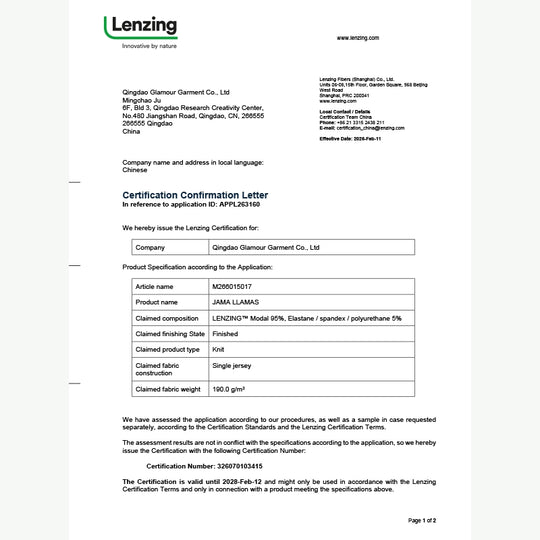 TENCEL™ Modal & Lenzing™ Modal Pajamas Manufacturer