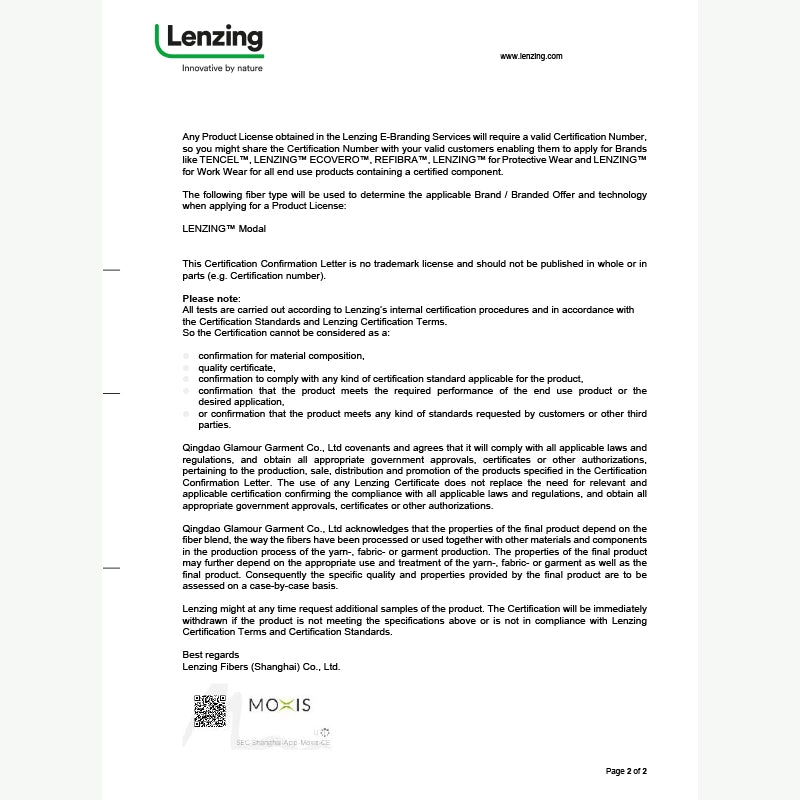 TENCEL™ Modal & Lenzing™ Modal Pajamas Manufacturer