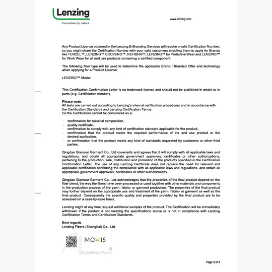 TENCEL™ Modal & Lenzing™ Modal Pajamas Manufacturer