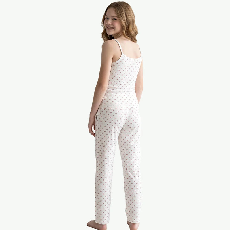 Custom Printed Cami Teenagers Tencel Modal Pajamas Supplier