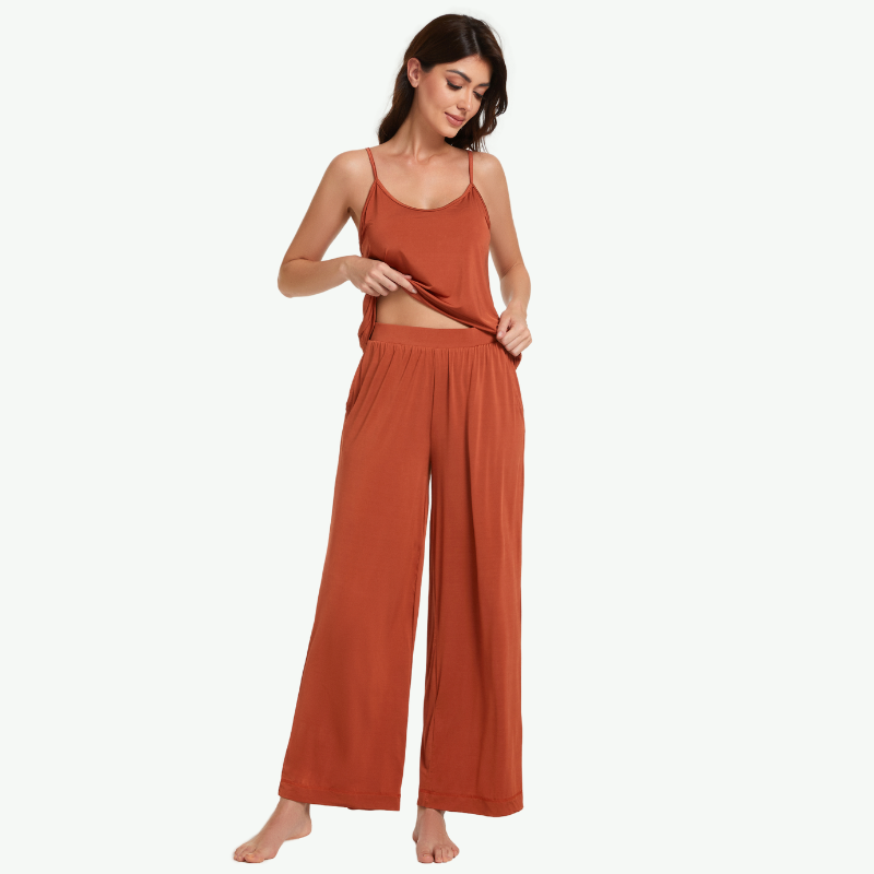 Conjunto de pijama de mujer con tirantes finos al por mayor - 2313810082